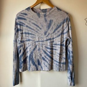 Lucky Brand Tye Dye Blue Long Sleeve XS Knitted Look